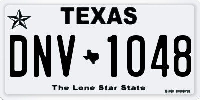 TX license plate DNV1048