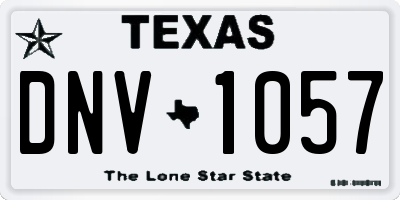 TX license plate DNV1057
