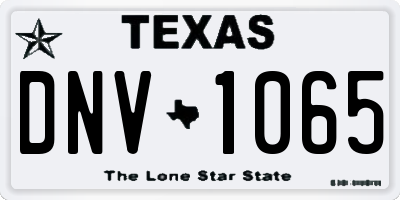 TX license plate DNV1065