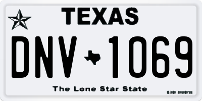 TX license plate DNV1069