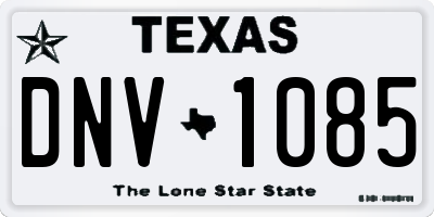 TX license plate DNV1085