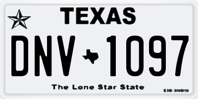 TX license plate DNV1097