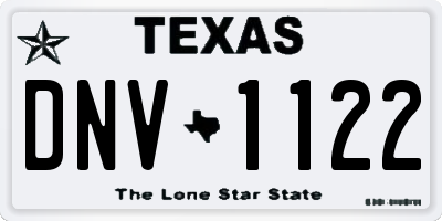 TX license plate DNV1122