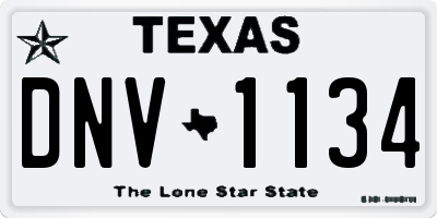 TX license plate DNV1134