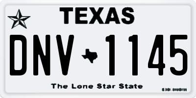 TX license plate DNV1145