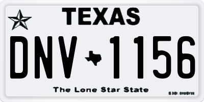 TX license plate DNV1156