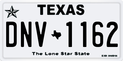 TX license plate DNV1162