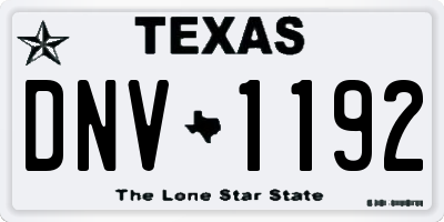 TX license plate DNV1192