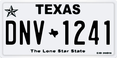 TX license plate DNV1241