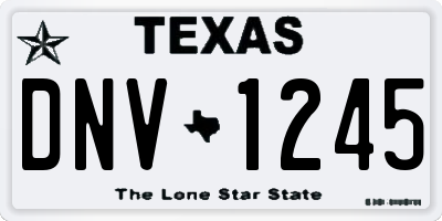 TX license plate DNV1245