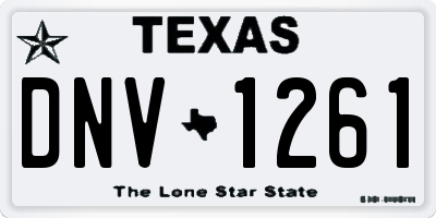 TX license plate DNV1261