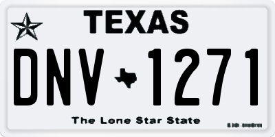 TX license plate DNV1271