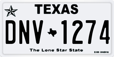 TX license plate DNV1274