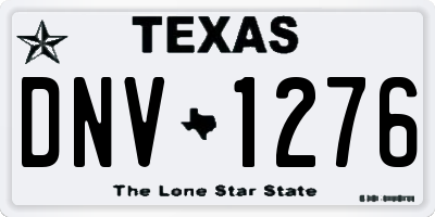 TX license plate DNV1276