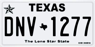 TX license plate DNV1277
