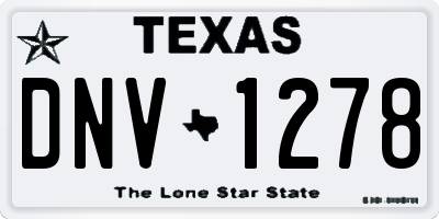 TX license plate DNV1278