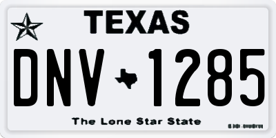 TX license plate DNV1285