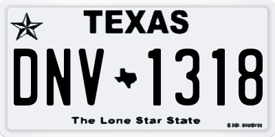 TX license plate DNV1318