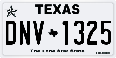 TX license plate DNV1325