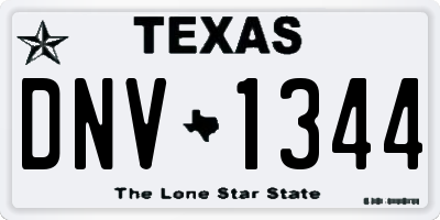 TX license plate DNV1344
