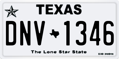TX license plate DNV1346
