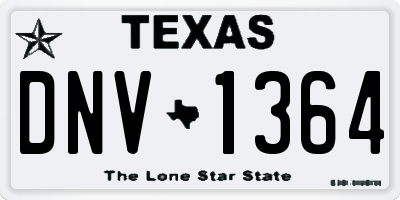 TX license plate DNV1364