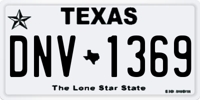 TX license plate DNV1369