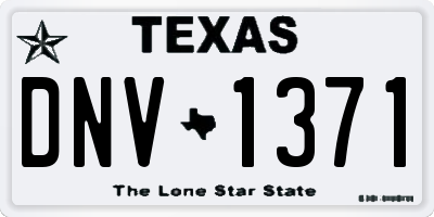 TX license plate DNV1371