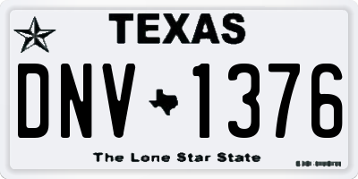 TX license plate DNV1376
