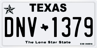 TX license plate DNV1379