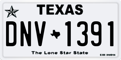 TX license plate DNV1391