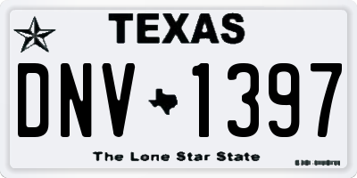 TX license plate DNV1397