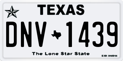 TX license plate DNV1439