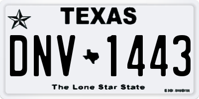 TX license plate DNV1443