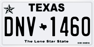 TX license plate DNV1460