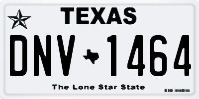 TX license plate DNV1464