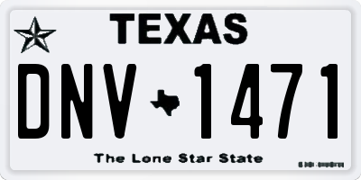 TX license plate DNV1471