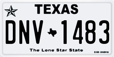 TX license plate DNV1483