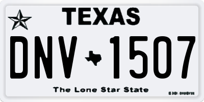 TX license plate DNV1507