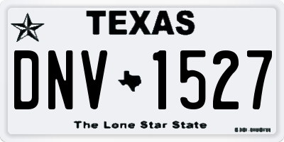 TX license plate DNV1527