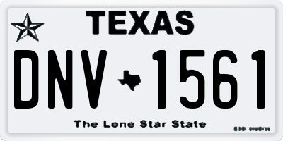 TX license plate DNV1561