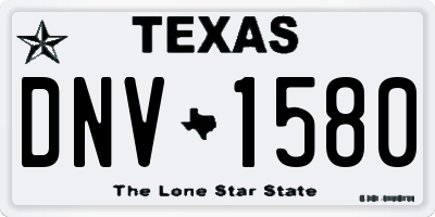 TX license plate DNV1580