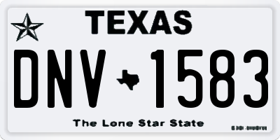 TX license plate DNV1583