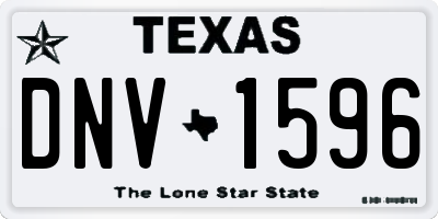 TX license plate DNV1596
