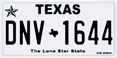 TX license plate DNV1644