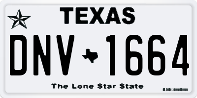 TX license plate DNV1664