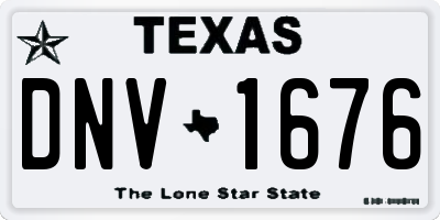 TX license plate DNV1676