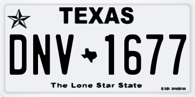TX license plate DNV1677