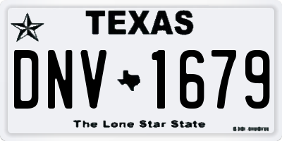 TX license plate DNV1679