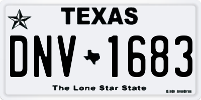TX license plate DNV1683